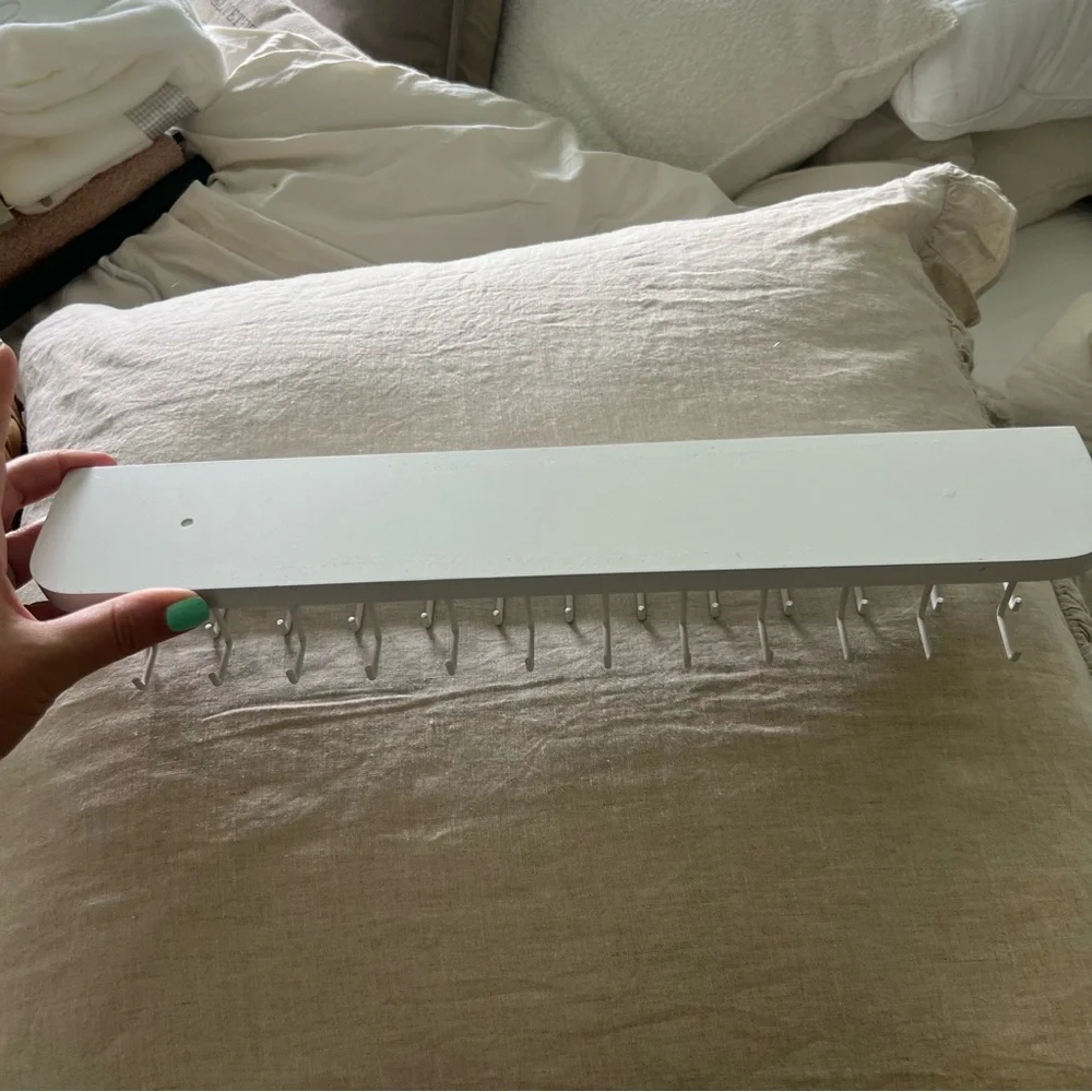 Wall-Mounted Multi-Hook Rack in Off-White